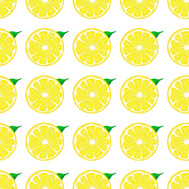 Ilustración sobre el tema del limón amarillo sin costuras de gran color