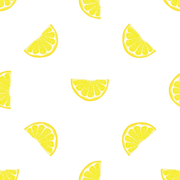 Ilustración sobre el tema del limón amarillo sin costuras de gran color