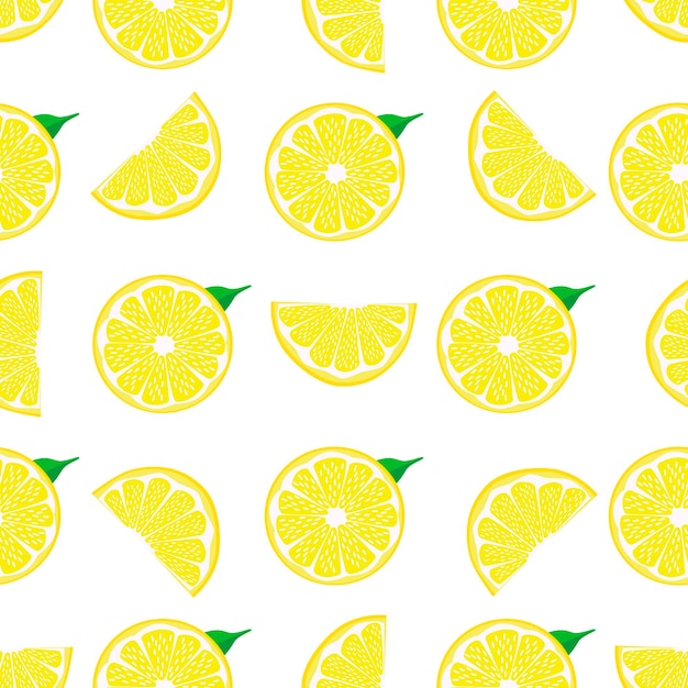 Ilustración sobre el tema del limón amarillo sin costuras de gran color