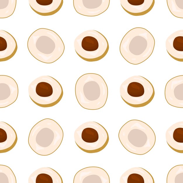Ilustración sobre el tema del longán sin costuras de gran color
