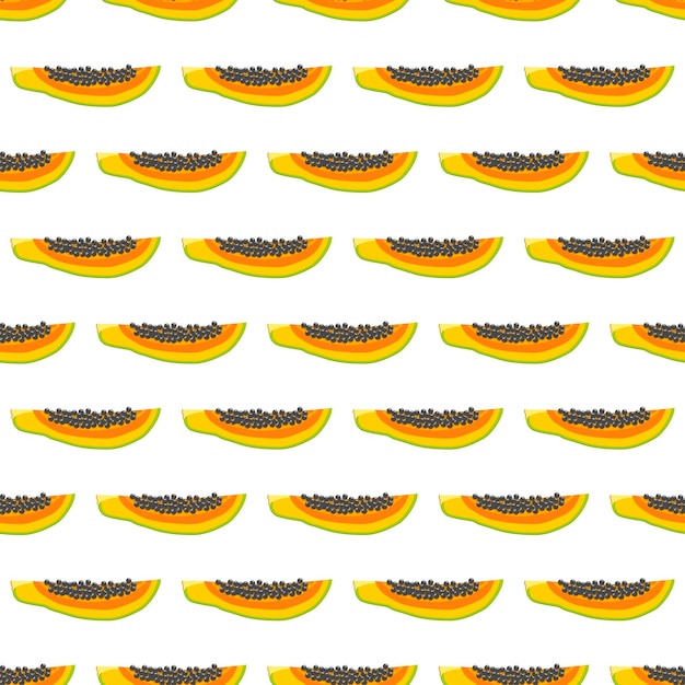 Ilustración sobre el tema de la papaya sin costuras de gran color