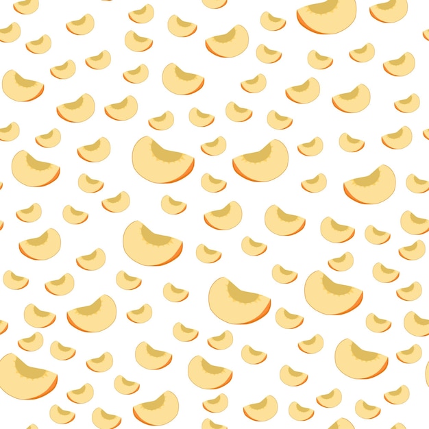 Ilustración sobre el tema del patrón de albaricoque sin costuras de color