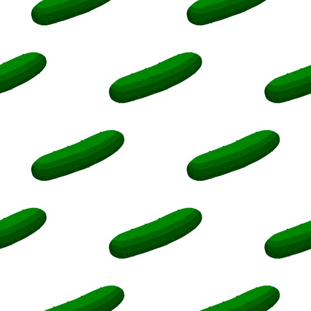 Ilustración sobre el tema del pepino verde patrón brillante