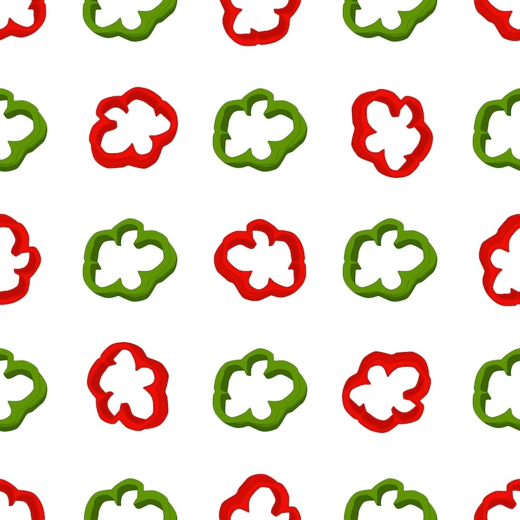 Vector ilustración sobre el tema del pimiento de pimienta de patrón brillante