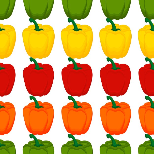 Ilustración sobre el tema del pimiento de pimienta de patrón brillante