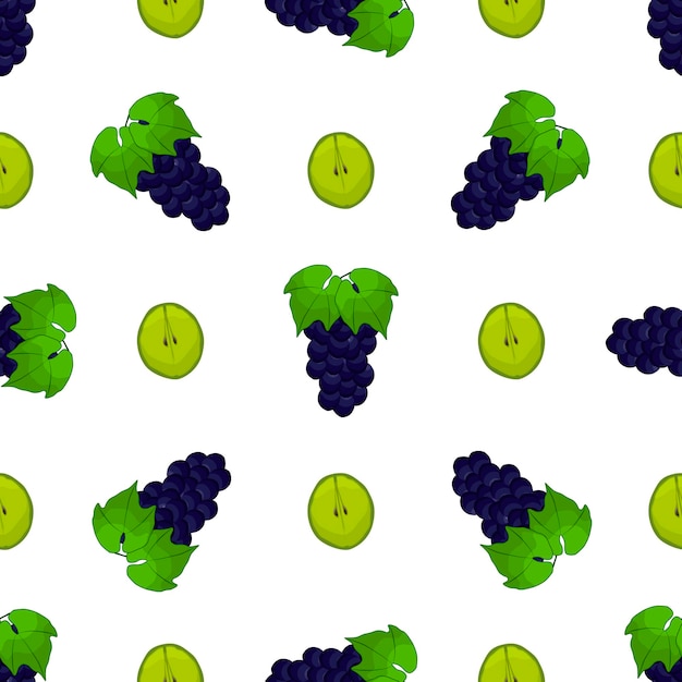 Ilustración sobre el tema uva inconsútil de color grande
