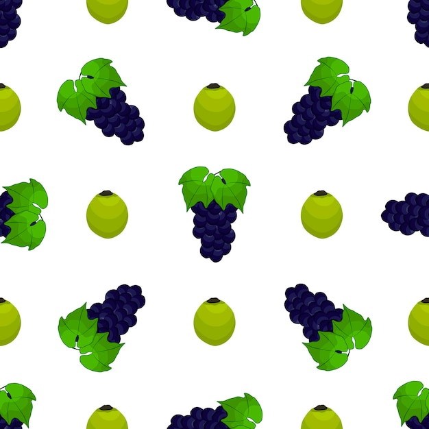 Ilustración sobre el tema uva inconsútil de color grande