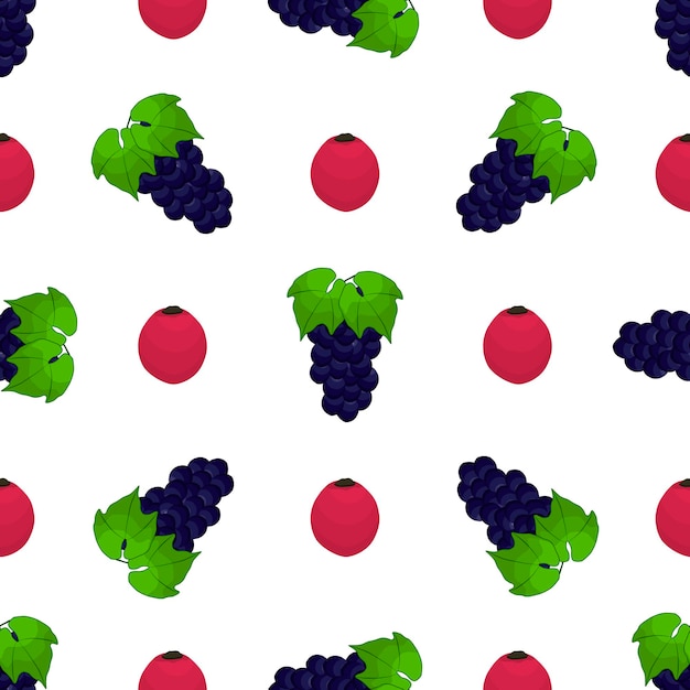 Ilustración sobre el tema uva inconsútil de color grande