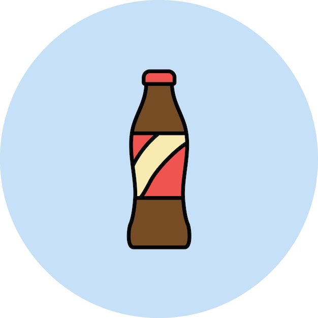 Vector ilustración de la soda aplanada