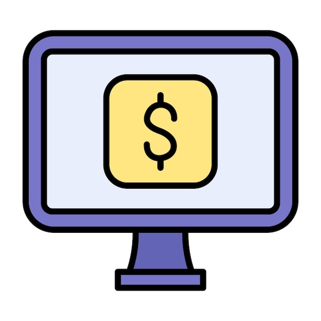 Ilustración de software de dinero plano