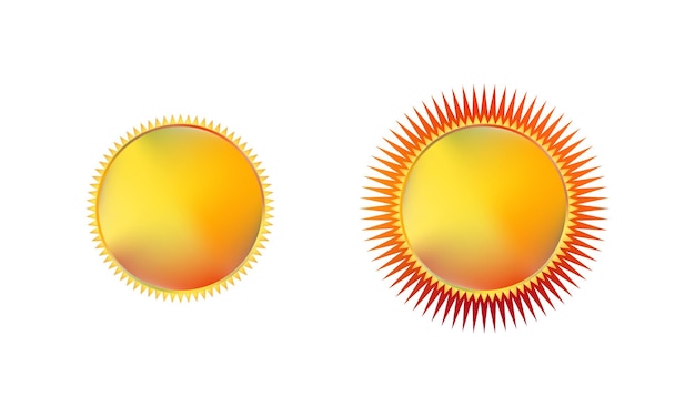 Ilustración de sol amarillo completo estilo 3d