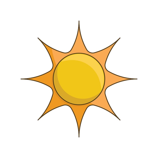 Ilustración del sol temporada meteorológica y tema meteorológico Diseño aislado Ilustración vectorial