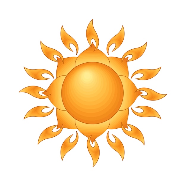 Vector ilustración del sol