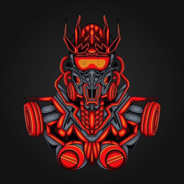 Ilustración Soldado Mecha Robótico