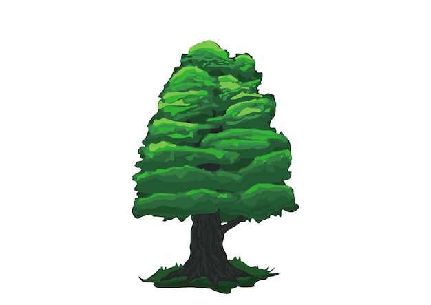 Vector ilustración de un solo árbol