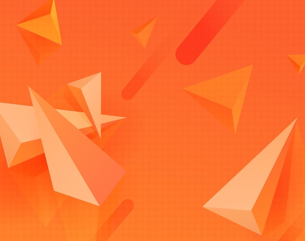 Ilustración de sombra naranja con formas triangulares y rayas.