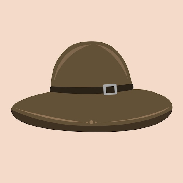 Ilustración de sombrero fedora