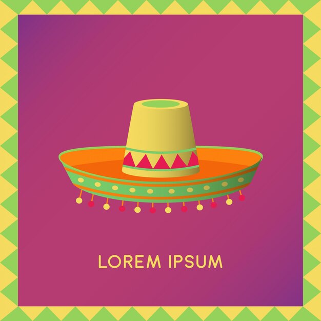 Vector ilustración del sombrero