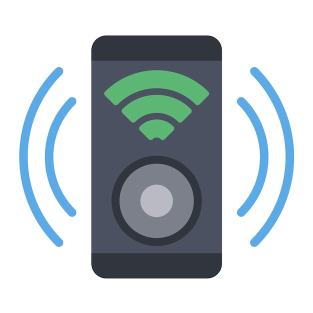 Ilustración de sonido plano inteligente