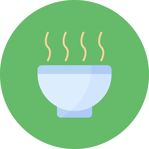 Ilustración de sopa plana