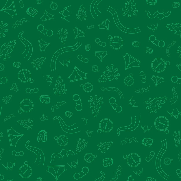 Ilustración de sorteo de mano de patrón de viaje
