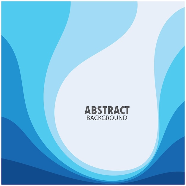 Ilustración de stock de diseño plano de fondo abstracto de vector de onda azul