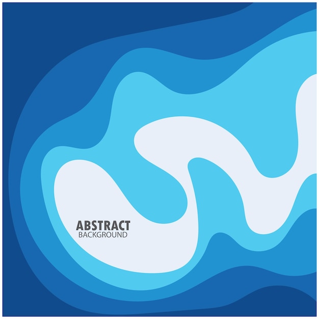 Ilustración de stock de diseño plano de fondo abstracto de vector de onda azul