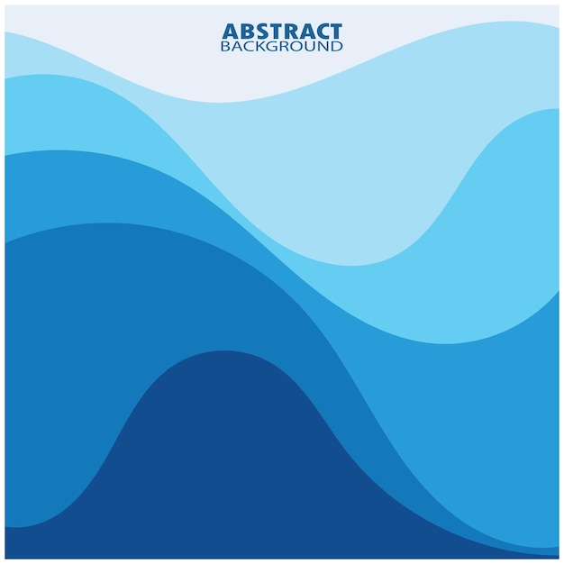 Ilustración de stock de diseño plano de fondo abstracto de vector de onda azul