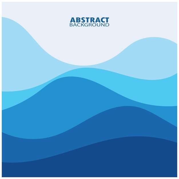 Ilustración de stock de diseño plano de fondo abstracto de vector de onda azul