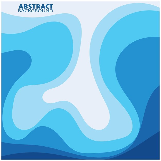 Ilustración de stock de diseño plano de fondo abstracto de vector de onda azul