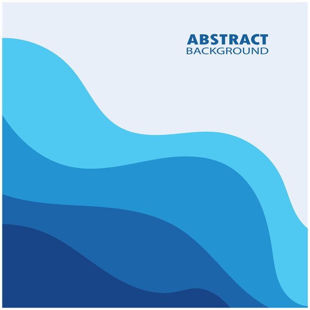 Ilustración de stock de diseño plano de fondo abstracto de vector de onda azul