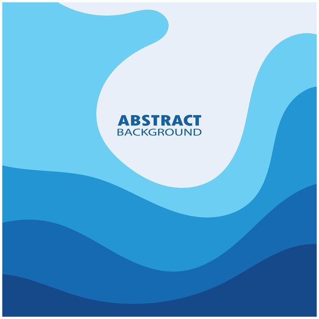 Ilustración de stock de diseño plano de fondo abstracto de vector de onda azul