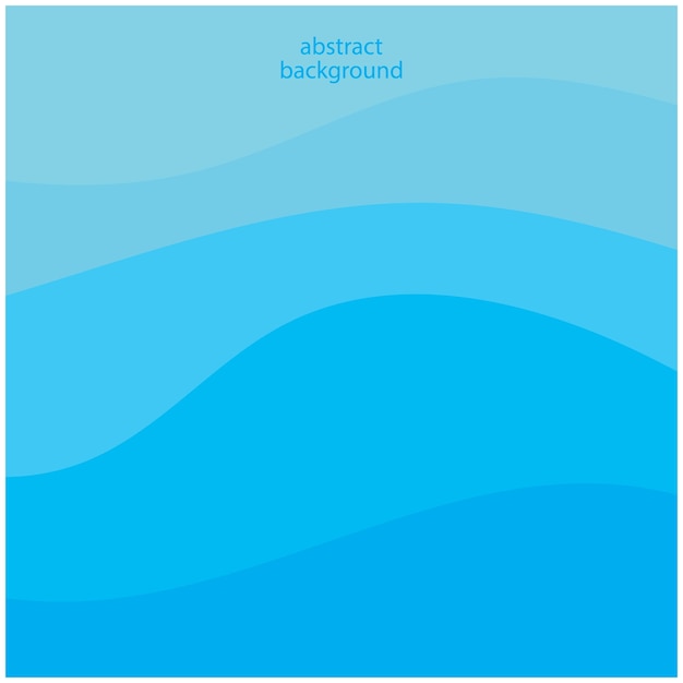 Ilustración de stock de diseño plano de fondo abstracto de vector de onda azul