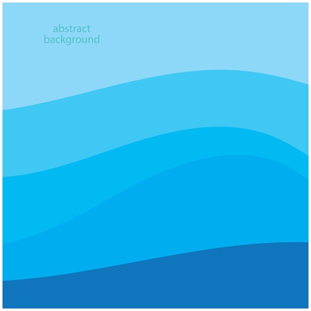 Ilustración de stock de diseño plano de fondo abstracto de vector de onda azul