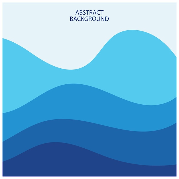 Ilustración de stock de diseño plano de fondo abstracto de vector de onda azul