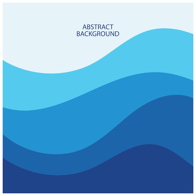 Ilustración de stock de diseño plano de fondo abstracto de vector de onda azul