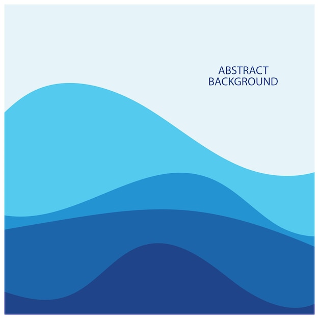 Ilustración de stock de diseño plano de fondo abstracto de vector de onda azul