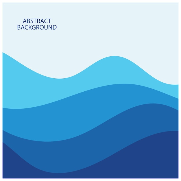 Ilustración de stock de diseño plano de fondo abstracto de vector de onda azul