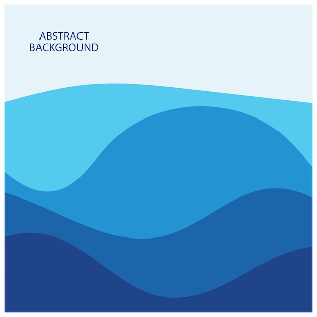 Ilustración de stock de diseño plano de fondo abstracto de vector de onda azul