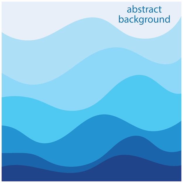 Ilustración de stock de diseño plano de fondo abstracto de vector de onda azul