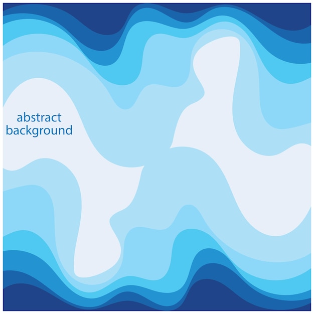 Ilustración de stock de diseño plano de fondo abstracto de vector de onda azul