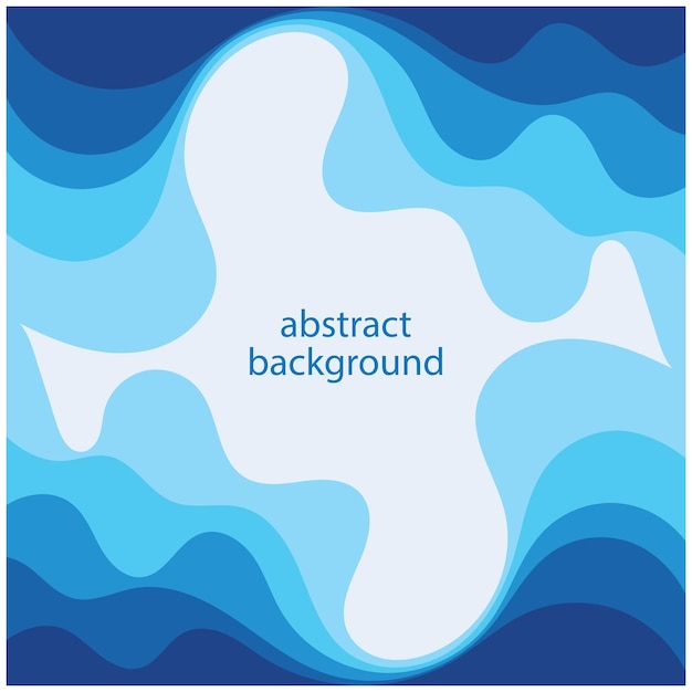 Ilustración de stock de diseño plano de fondo abstracto de vector de onda azul