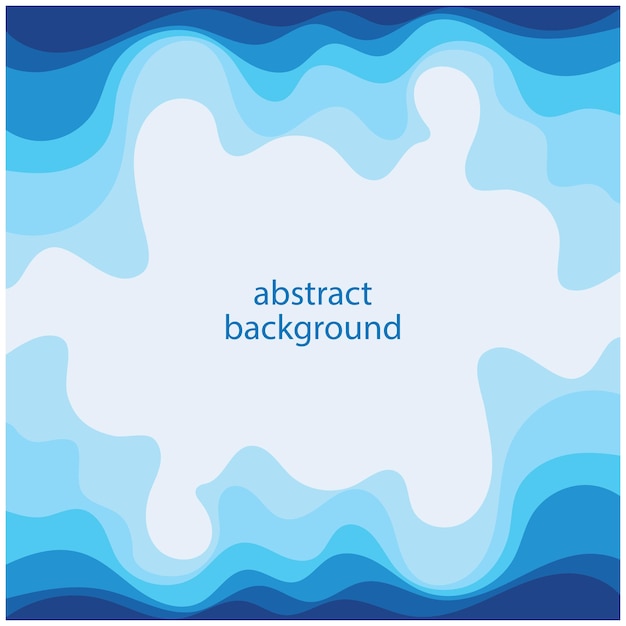 Ilustración de stock de diseño plano de fondo abstracto de vector de onda azul