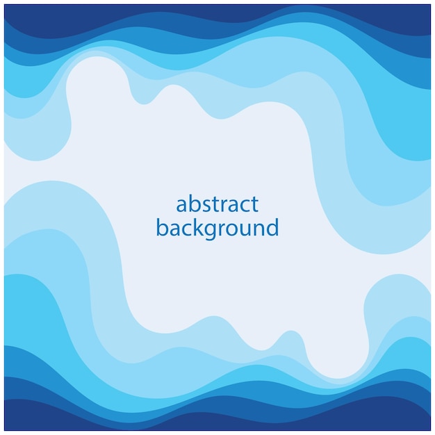 Ilustración de stock de diseño plano de fondo abstracto de vector de onda azul