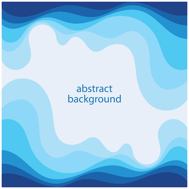 Ilustración de stock de diseño plano de fondo abstracto de vector de onda azul