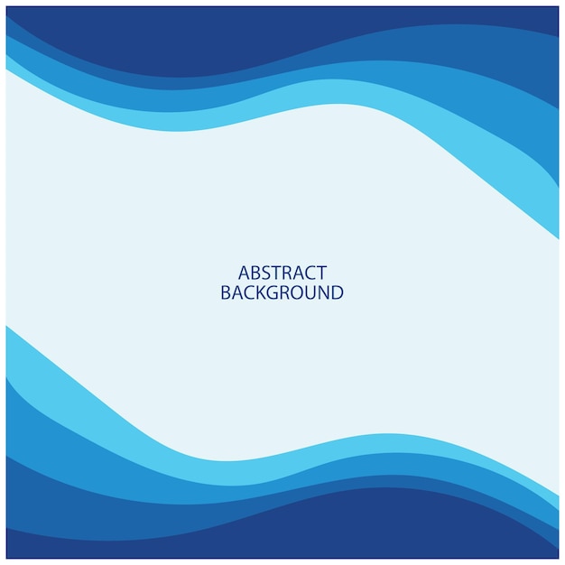 Ilustración de stock de diseño plano de fondo abstracto de vector de onda azul