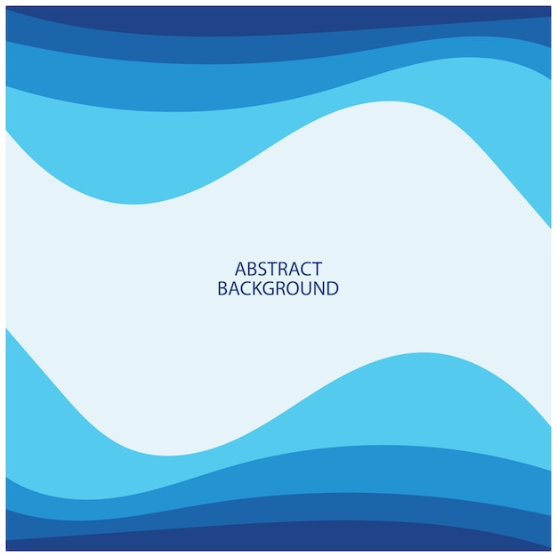 Vector ilustración de stock de diseño plano de fondo abstracto de vector de onda azul