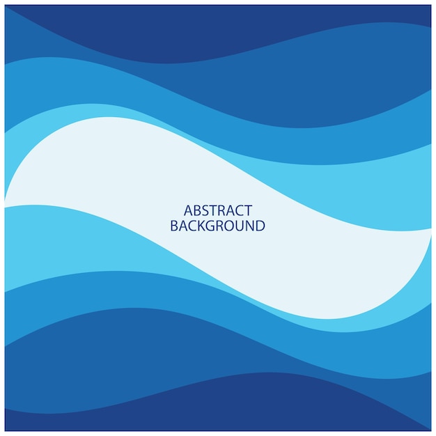 Ilustración de stock de diseño plano de fondo abstracto de vector de onda azul
