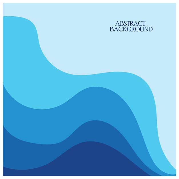 Ilustración de stock de diseño plano de fondo abstracto de vector de onda azul