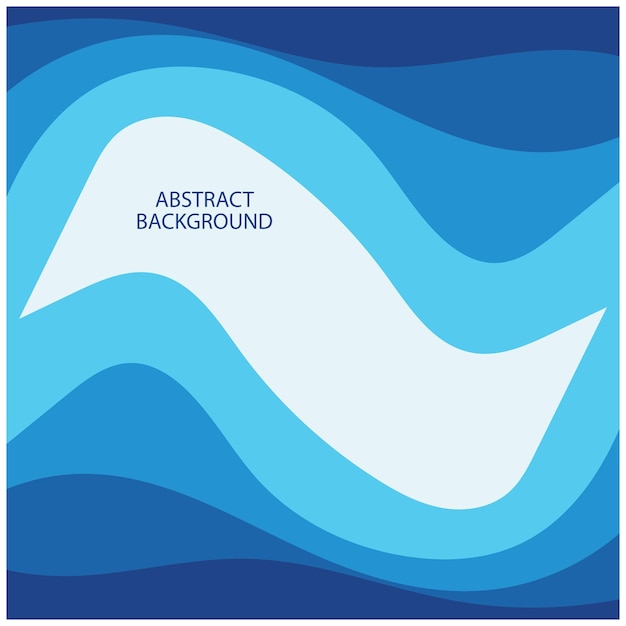Ilustración de stock de diseño plano de fondo abstracto de vector de onda azul